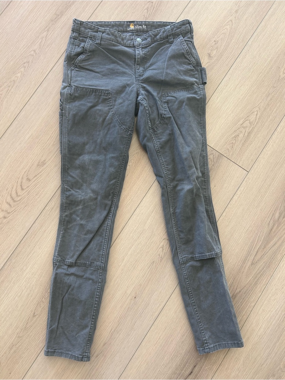 Carhartt Slim Fit Women's Gray Utility Pants Size 6 Tall
